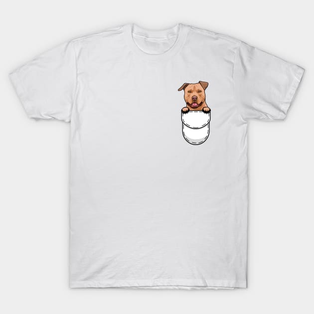 Pit Bull Pocket Dog T-Shirt by Pet My Dog